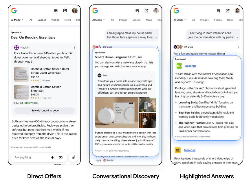 ads in ai mode