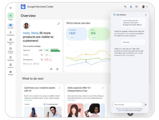 ask advisor merchant center